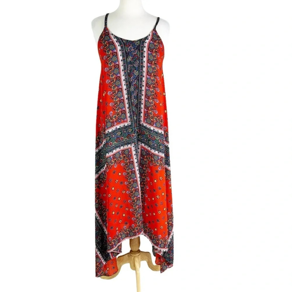 Nanette Lepore Calypso Red Multi Print Asymmetric… - image 4